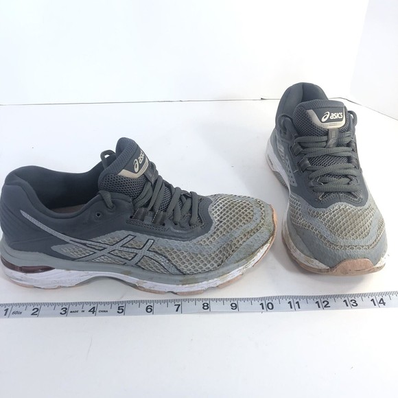 ASICS GT-2000 6 Mid Grey Silver Carbon Running Shoes Women’s Size 7.5 T855N - Picture 8 of 10